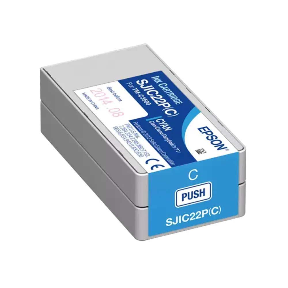 Epson Ink cartridge for ColorWorks C3500 (Cyan) - SJIC22P(C): C33S020602